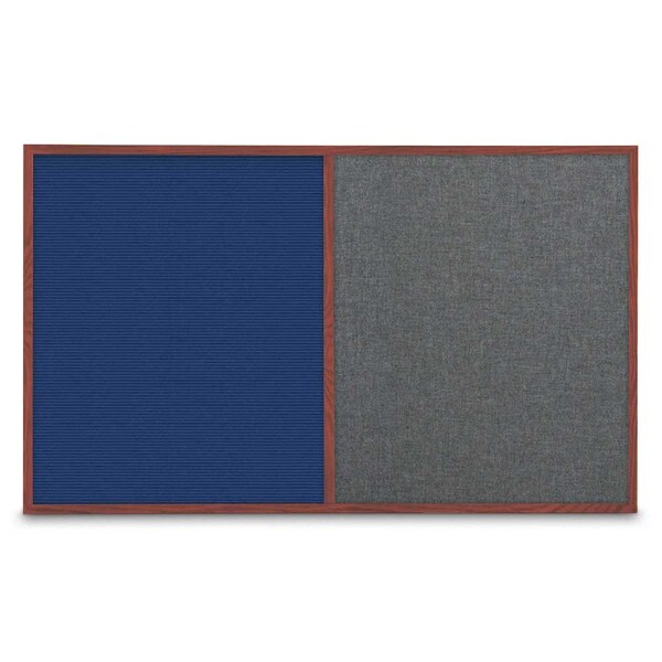 Enclosed Corkboard, 1 Door, 18"x24", 4" Fra, UV3400-BLACK-DBURGU